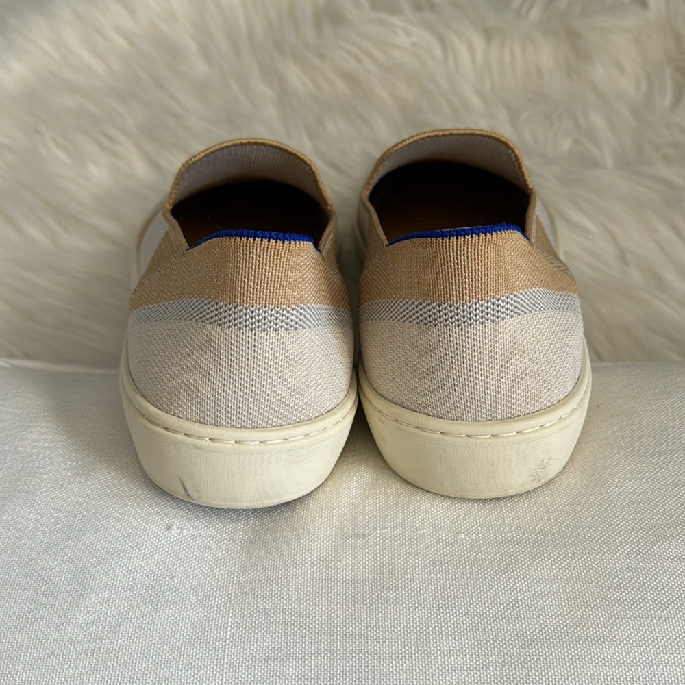 Rothy's Birch Stripe Neutral Slip-On Sneakers Size 10 - Picture 7 of 13